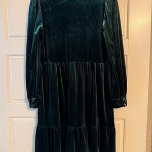 Chic Velvet Green Dress